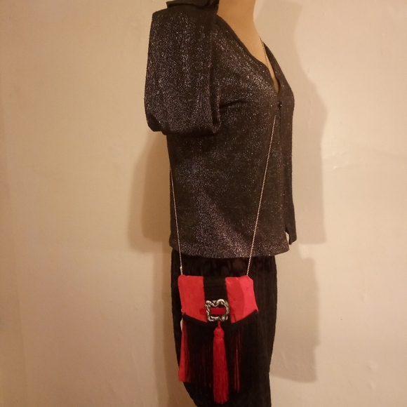 Pop art handmade vintage up-cycled purse - Picture 2 of 6